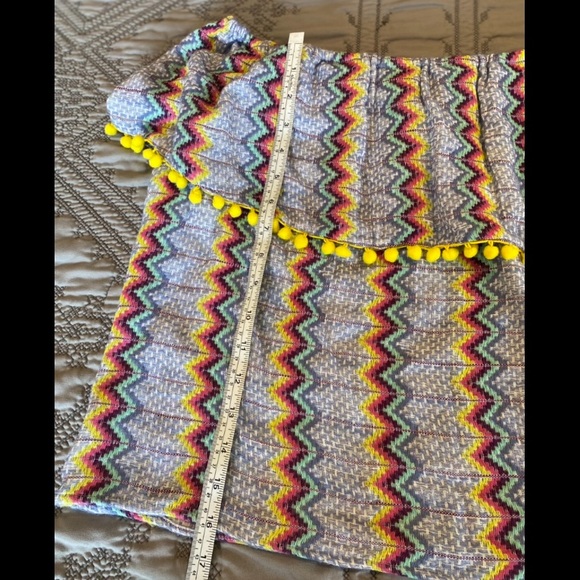 Glamorous Mexican Inspired Pompom Fringe Off Shoulder Top - Picture 10 of 13